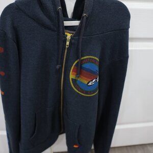 Women's Aviator Nation Charcoal Zip-up Hoodie